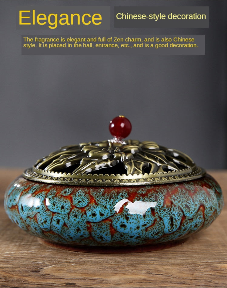 【孔雀の香】Peacock incense burner 中国お香 香炉 お香立て 癒し 瞑想 ヨガ リラックス ギフト