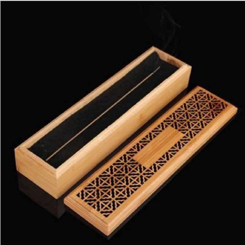 【禅香の木箱 Wood box Insence holder】お香 香炉 木 シック アロマ インセンス 雑貨 癒し 瞑想 ヨガ リラックス 禅