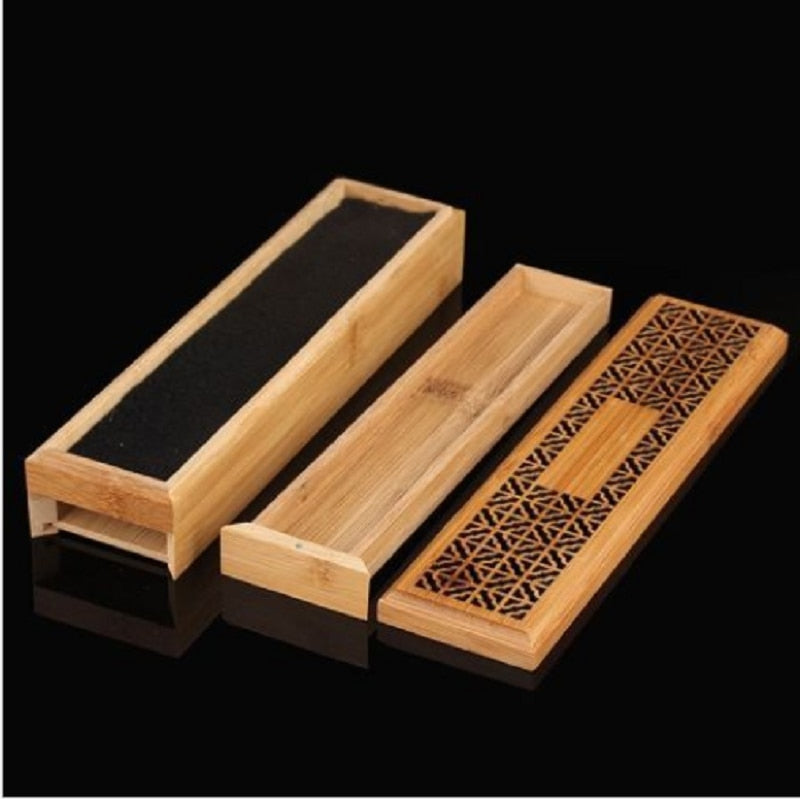 【禅香の木箱 Wood box Insence holder】お香 香炉 木 シック アロマ インセンス 雑貨 癒し 瞑想 ヨガ リラックス 禅