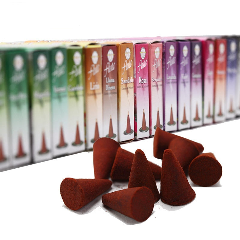 【お試しにピッタリ!アロマコーン香 Coloful Incense Cone】中国お香 コーンタイプ アロマ インセンス 雑貨 癒し 瞑想 ヨガ リラックス