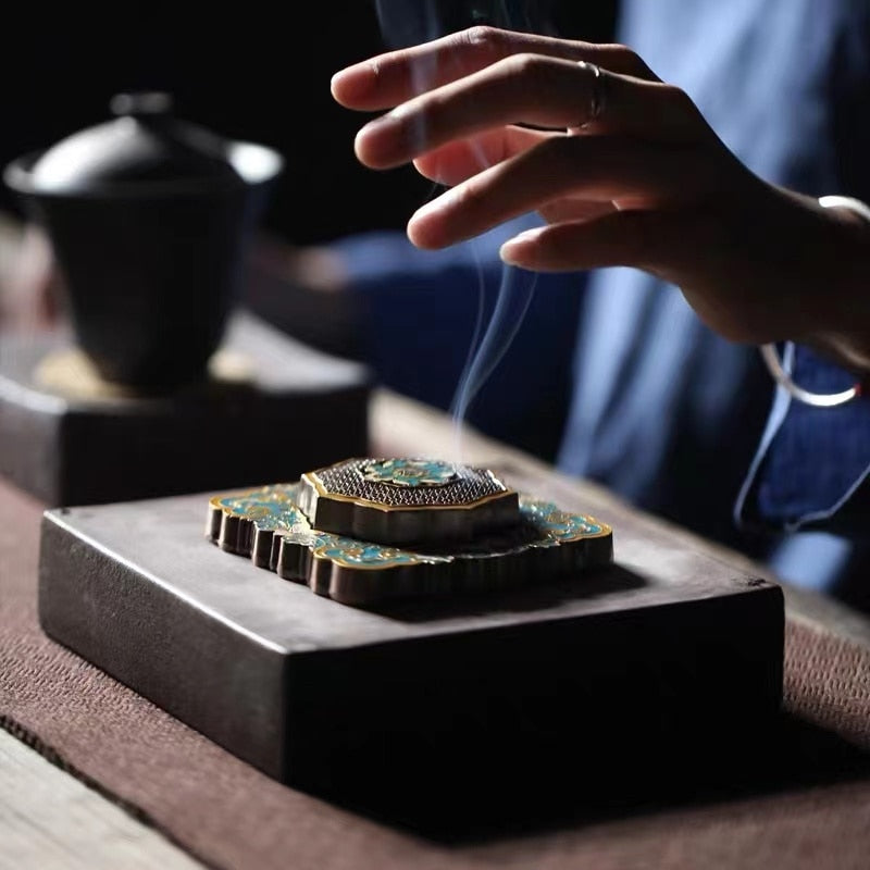 【蓮香の色彩】Lotus incense burner 中国お香 建物 塔 寺 お香立て 癒し 瞑想 ヨガ リラックス ギフト