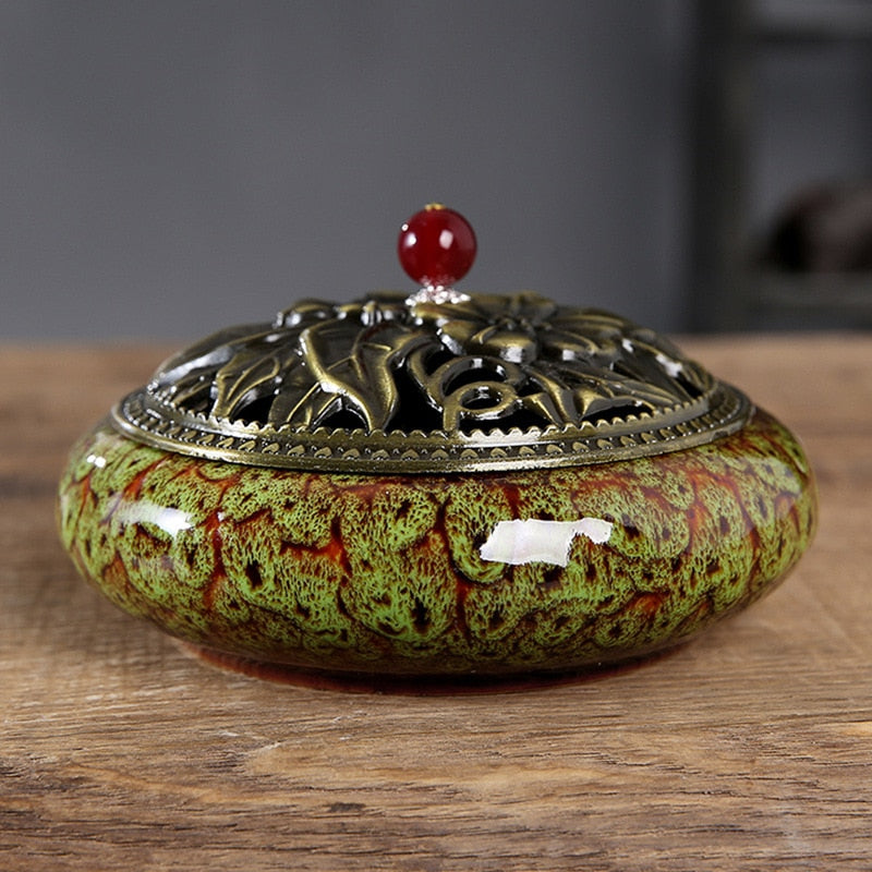 【孔雀の香】Peacock incense burner 中国お香 香炉 お香立て 癒し 瞑想 ヨガ リラックス ギフト