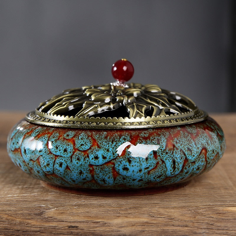【孔雀の香】Peacock incense burner 中国お香 香炉 お香立て 癒し 瞑想 ヨガ リラックス ギフト