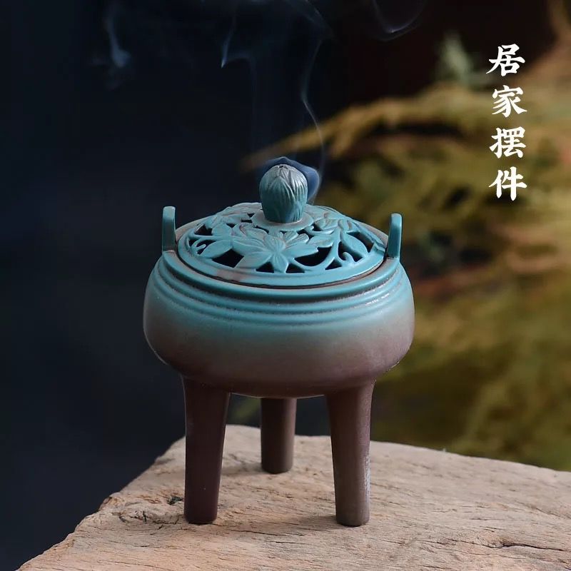 【高台の香炉】High ground incense burner 中国お香 香炉 お香立て 癒し 瞑想 ヨガ リラックス ギフト