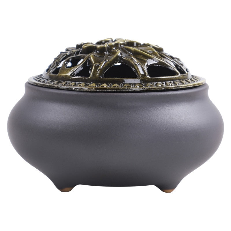【彩の香 アンティークカラー Colorful Incense Holder】中国お香 丸型 お香立て 癒し 瞑想 ヨガ リラックス