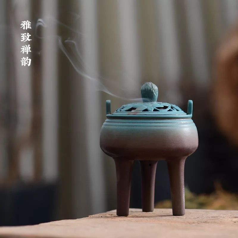 【高台の香炉】High ground incense burner 中国お香 香炉 お香立て 癒し 瞑想 ヨガ リラックス ギフト