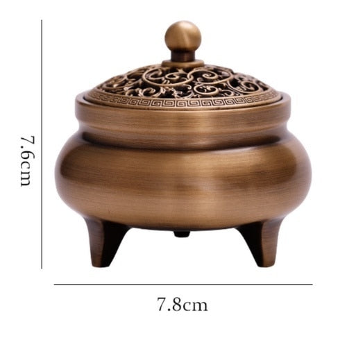 【黄金の伝統 Gold traditional Incense Holder】中国お香 丸型 ゴールド お香立て 癒し 瞑想 ヨガ リラックス