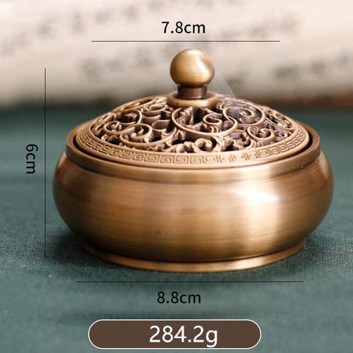 【黄金の伝統 Gold traditional Incense Holder】中国お香 丸型 ゴールド お香立て 癒し 瞑想 ヨガ リラックス