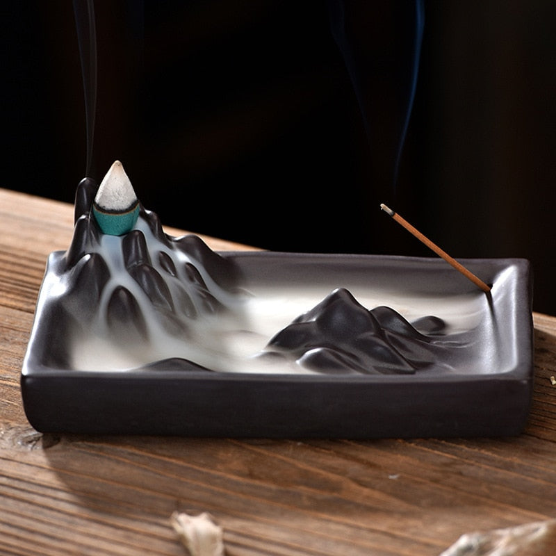 【山々の香 Montains Insence stick holder】中国お香 香炉 お香立て アロマ インセンス 雑貨 癒し 瞑想 ヨガ リラックス 禅