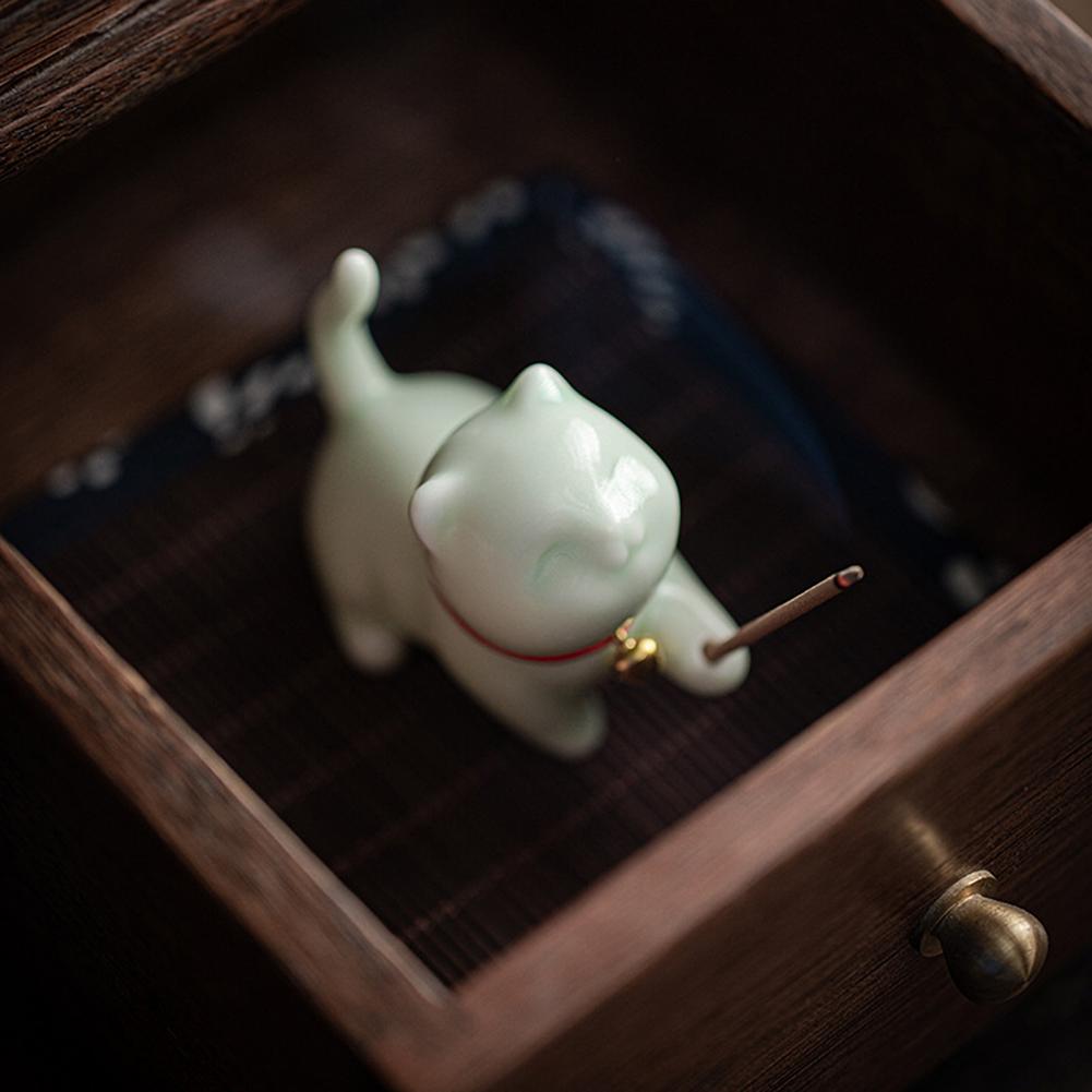 【癒しの兎&猫のお香立て Small cat and rabbit Insence holder】お香 香炉 かわいい ネコ ウサギ アロマ