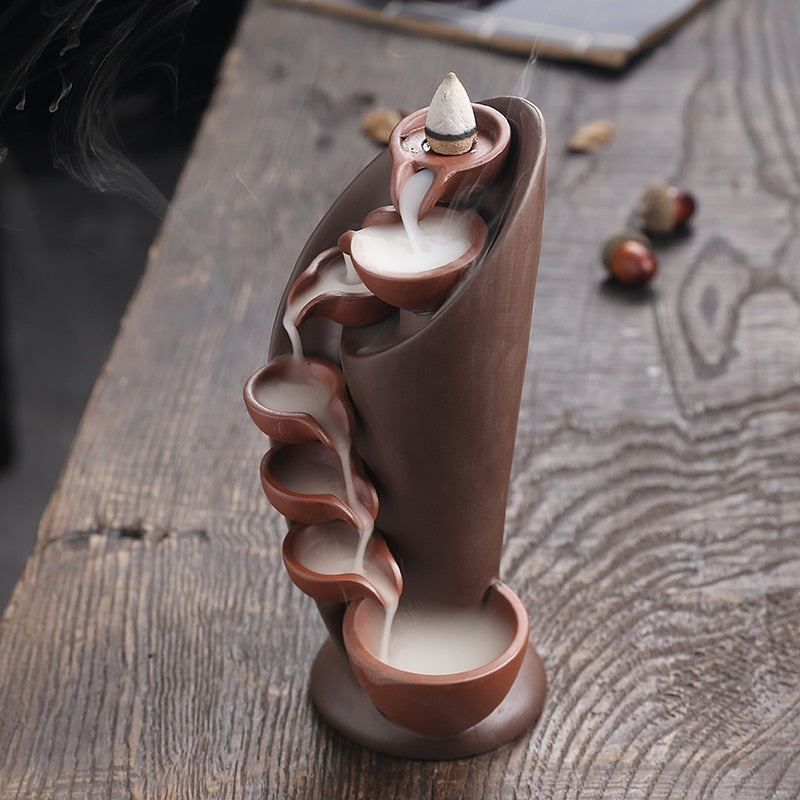 【滝の都 Waterfall capital Incense Holder】中国お香 倒流香 滝 お香立て 癒し 瞑想 ヨガ リラックス 禅