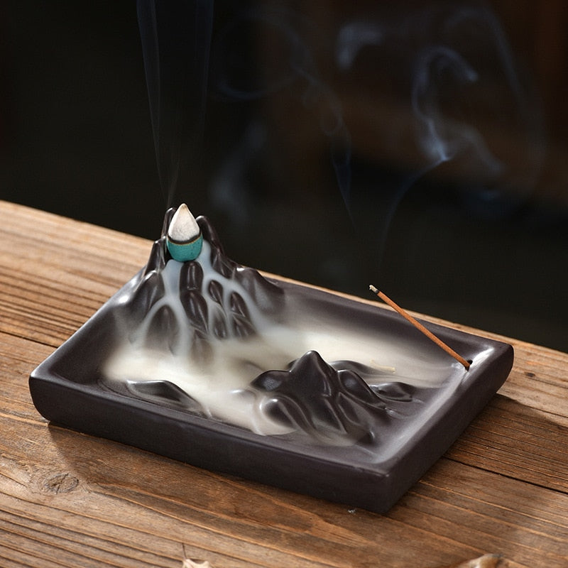 【山々の香 Montains Insence stick holder】中国お香 香炉 お香立て アロマ インセンス 雑貨 癒し 瞑想 ヨガ リラックス 禅