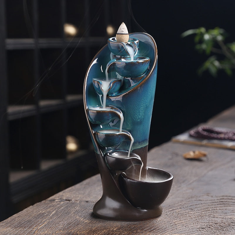 【滝の都 Waterfall capital Incense Holder】中国お香 倒流香 滝 お香立て 癒し 瞑想 ヨガ リラックス 禅