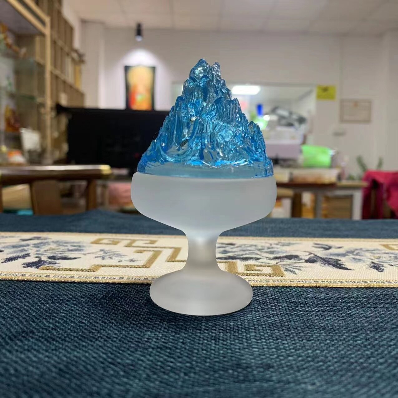 【虹水晶 Rainbow quartz Incense】虹色の硝子水晶 お香立て 香炉 中国 お香 癒し 瞑想 ヨガ リラックス