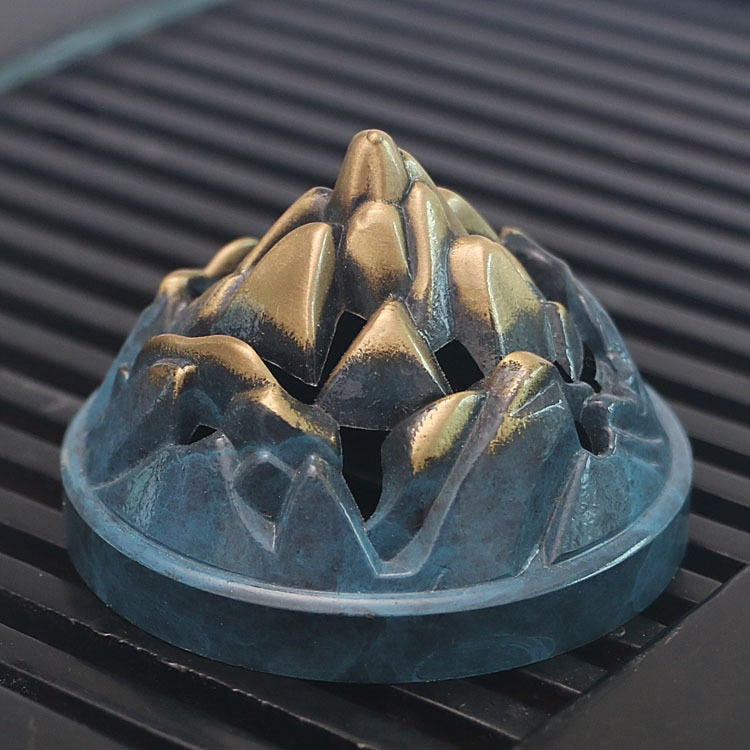 【山の香 Mountain Incense holder】虹色の硝子水晶 お香立て 香炉 中国 お香 癒し 瞑想 ヨガ リラックス