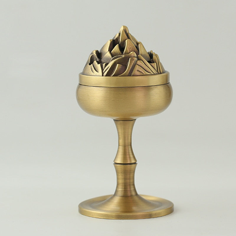 【山の香 Mountain Incense holder】虹色の硝子水晶 お香立て 香炉 中国 お香 癒し 瞑想 ヨガ リラックス