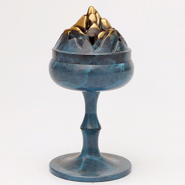 【山の香 Mountain Incense holder】虹色の硝子水晶 お香立て 香炉 中国 お香 癒し 瞑想 ヨガ リラックス