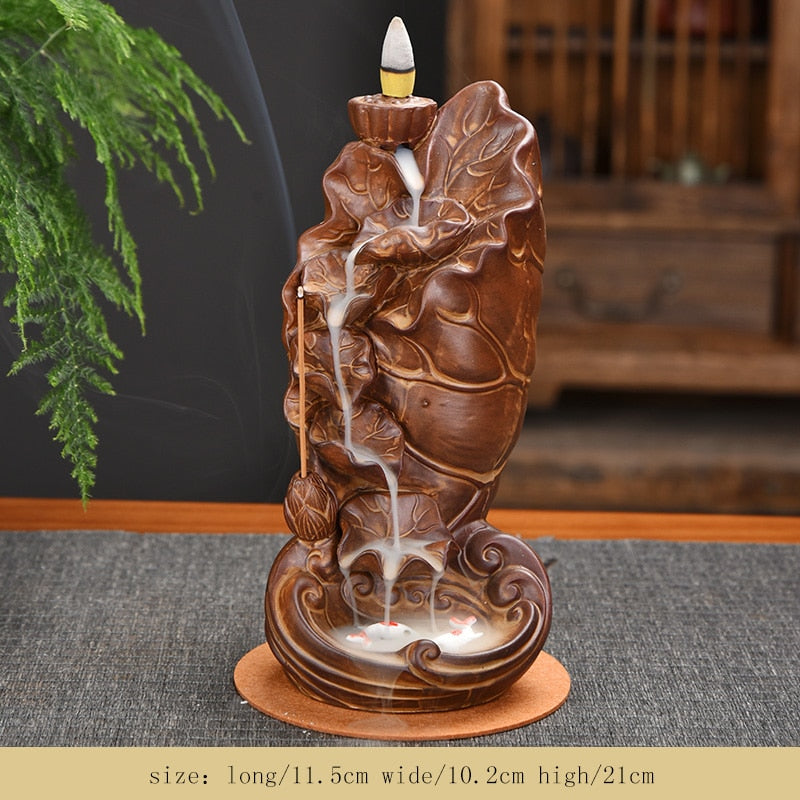 【滝の都 Waterfall capital Incense Holder】中国お香 倒流香 滝 お香立て 癒し 瞑想 ヨガ リラックス 禅