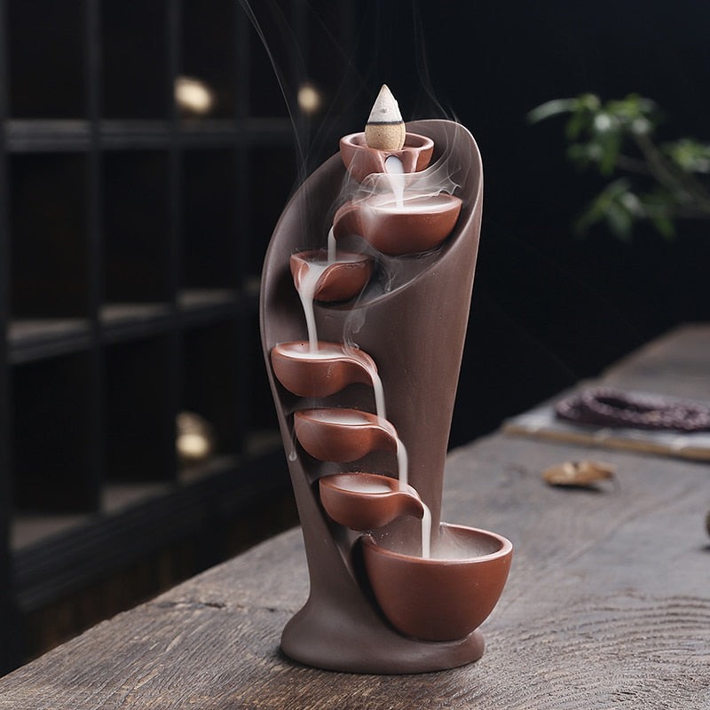 【滝の都 Waterfall capital Incense Holder】中国お香 倒流香 滝 お香立て 癒し 瞑想 ヨガ リラックス 禅