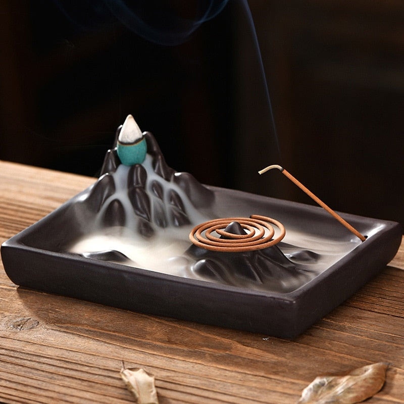 【山々の香 Montains Insence stick holder】中国お香 香炉 お香立て アロマ インセンス 雑貨 癒し 瞑想 ヨガ リラックス 禅