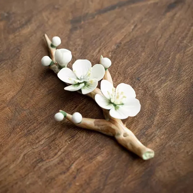 【手作り 梅花 お香立て】 陶器 高級 お香立 中国お香 香炉 茶道 室内 インテリア 癒し