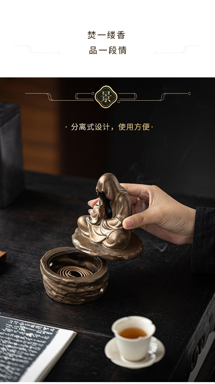 【古の僧香 Old monk Insence holder】お香 香炉 インド アロマ インセンス 雑貨 癒し 瞑想 ヨガ リラックス 禅