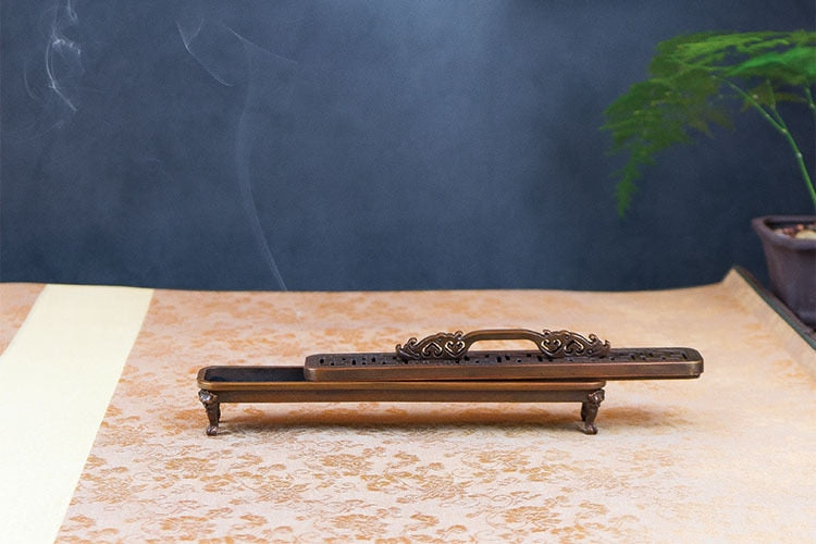 竹銅の香炉 Bamboo Wooden Incense Holder】中国お香 香炉 箱 アロマ インセンス 雑貨 癒し 瞑想 ヨガ リラ – 世界の お香