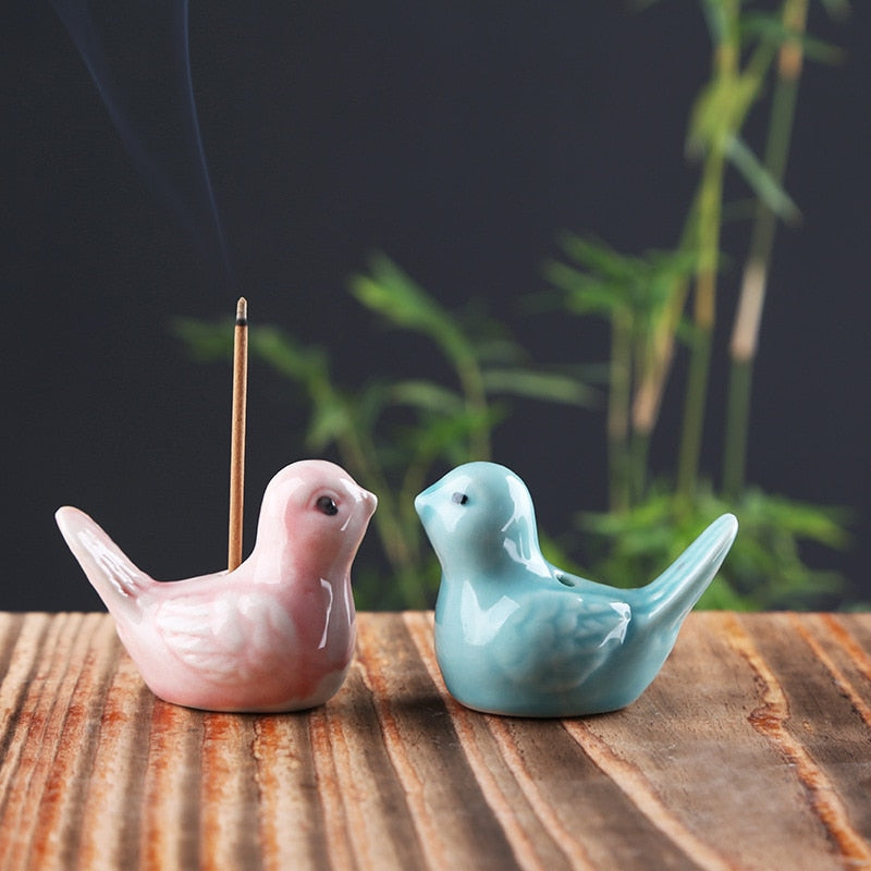 【小鳥の香 Bird Insence stick holder】中国お香 香炉 鳥 お香立て アロマ インセンス 雑貨 癒し 瞑想 ヨガ リラックス 禅