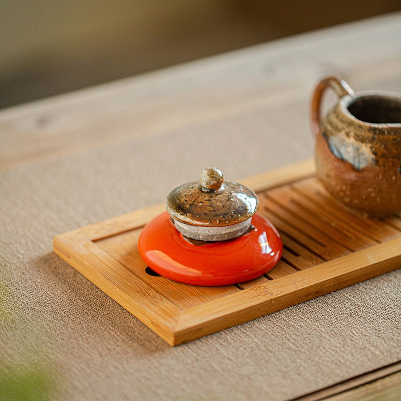 熟した柿のお香立て Ripe persimmon Insence holder】お香 香炉