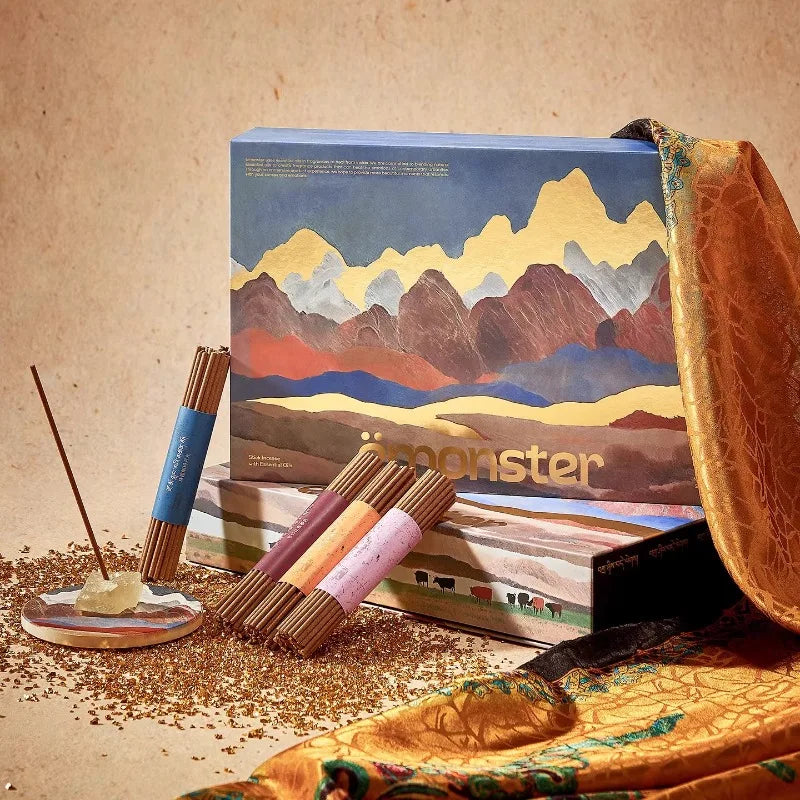 【「雪域聖境」チベット香 線香ギフト｜天然香木×高原植物・心を整える香り】中国お香 お線香 アロマ インセンス 雑貨 癒し 瞑想 ヨガ リラックス