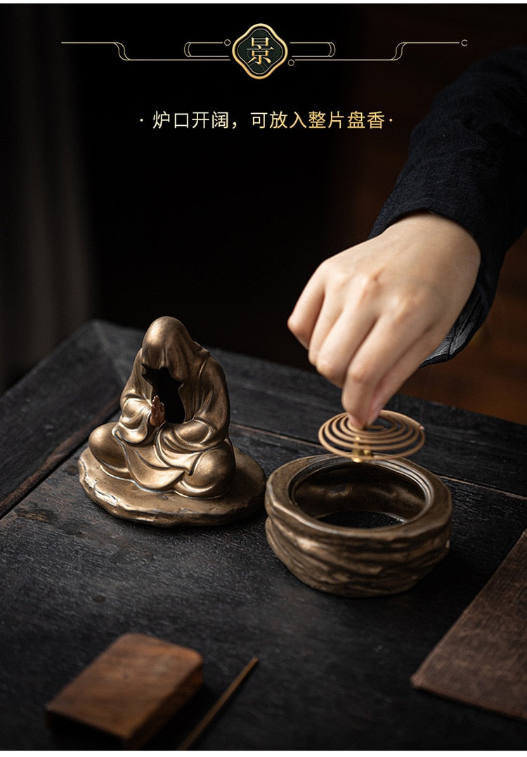 【古の僧香 Old monk Insence holder】お香 香炉 インド アロマ インセンス 雑貨 癒し 瞑想 ヨガ リラックス 禅