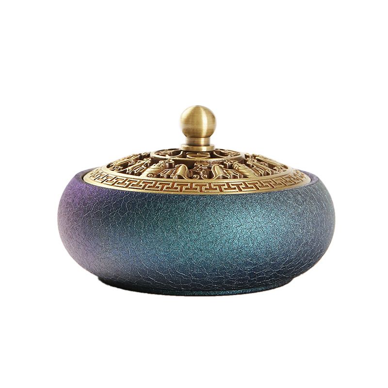 【輝の丸香炉 Shining type circle Incense Holder】中国お香 丸型 お香立て 癒し 瞑想 ヨガ リラックス