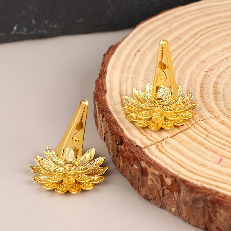 【黄金の蓮 ミニクリップバージョン Gold Lotus Mini clip Incense holder】中国お香 ゴールド 蓮 ロータス お香立て  癒し 瞑想 ヨガ リラックス