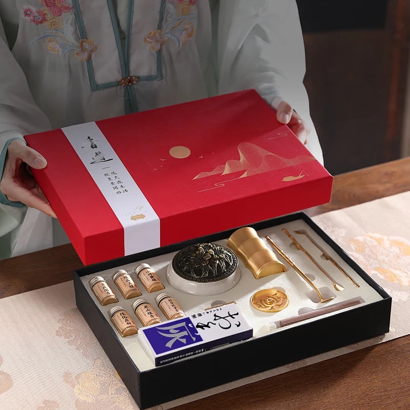 初心者・ギフトにおすすめ【はじめての香道セット】お香セット　香炉　ギフトキット　瞑想用 空間浄化 茶道飾り 贈り物