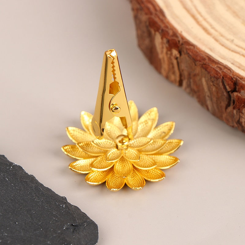 【黄金の蓮 ミニクリップバージョン Gold Lotus Mini clip Incense holder】中国お香 ゴールド 蓮 ロータス お香立て  癒し 瞑想 ヨガ リラックス