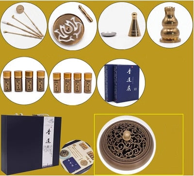 【初心者さんやギフトにもおすすめ！伝統香具セット Authentic Traditional Insence Kit】中国お香 香炉 お香セット  アロマ インセンス 雑貨 癒し 瞑想 ヨガ リラックス 禅 ギフト