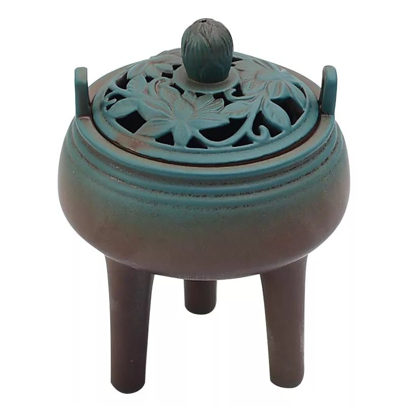 【高台の香炉】High ground incense burner 中国お香 香炉 お香立て 癒し 瞑想 ヨガ リラックス ギフト