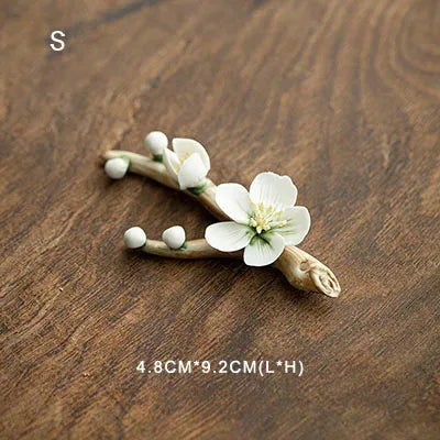 【手作り 梅花 お香立て】 陶器 高級 お香立 中国お香 香炉 茶道 室内 インテリア 癒し