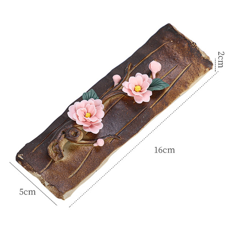 【木花の舞香 Wood flower blooming Incense Holder】中国お香 お香立て 癒し 瞑想 ヨガ リラックス 禅 透明 香炉