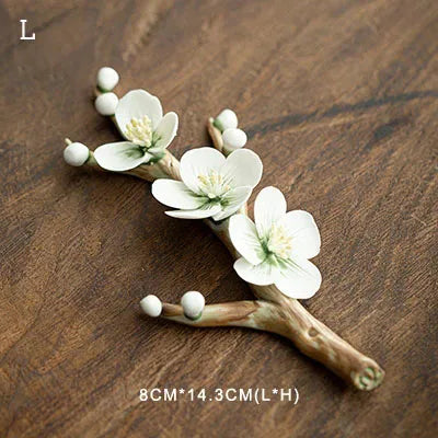 【手作り 梅花 お香立て】 陶器 高級 お香立 中国お香 香炉 茶道 室内 インテリア 癒し