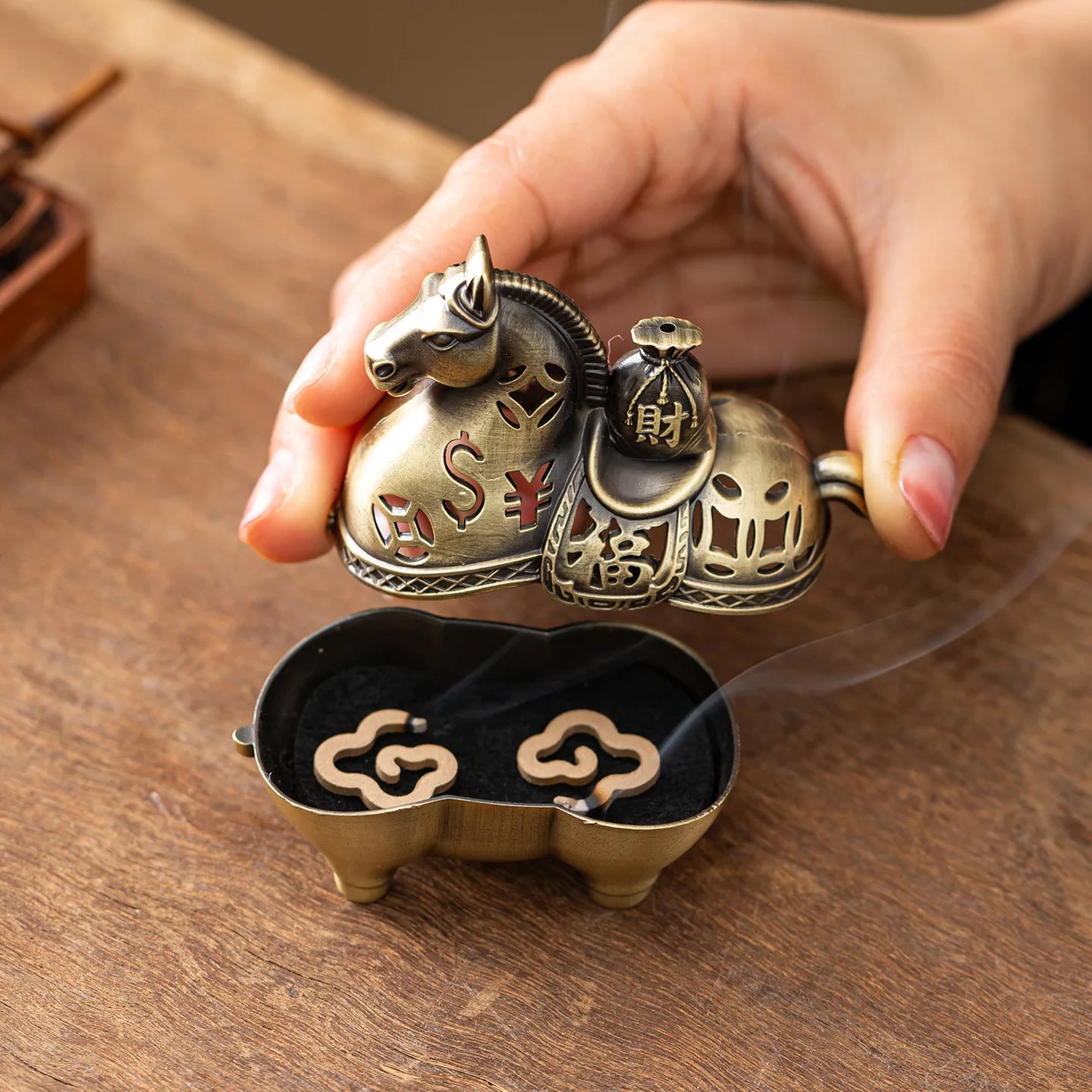 【静香ミニ香炉｜香のための小さな器】家庭用 室内香炉 中国お香 お香立て 癒し 瞑想 ヨガ リラックス