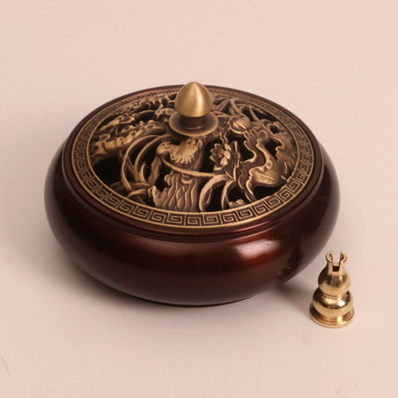 【伝統の丸香炉 Incense Holder】中国お香 丸型 お香立て 癒し 瞑想 ヨガ リラックス