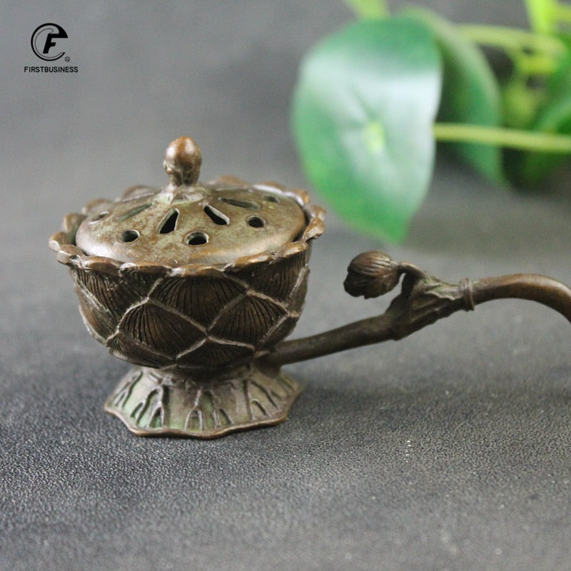 【小さな蓮のアジアン香炉 Mini Lotus Asian Incense holder】中国お香 蓮 ロータス お香立て 癒し 瞑想 ヨガ リラックス