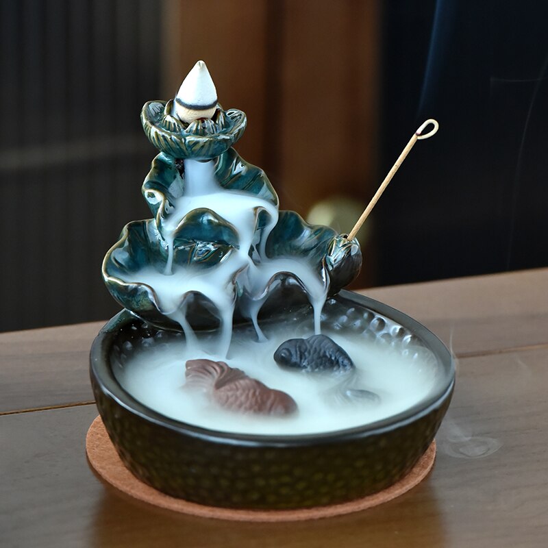 山の滝香 Mountain backflow Incense Holder】中国お香 倒流香 滝 お香