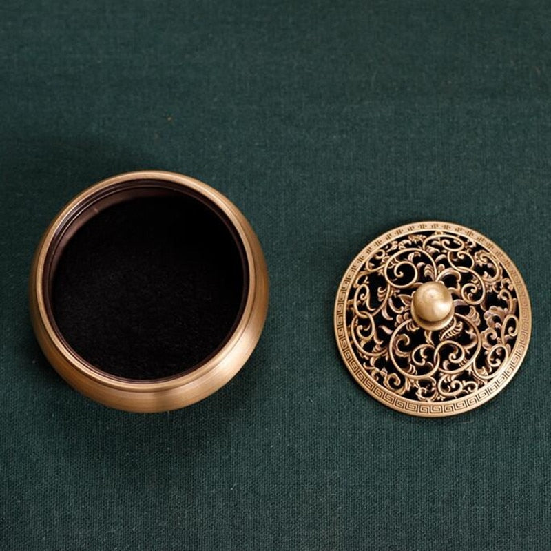 【黄金の伝統 Gold traditional Incense Holder】中国お香 丸型 ゴールド お香立て 癒し 瞑想 ヨガ リラックス