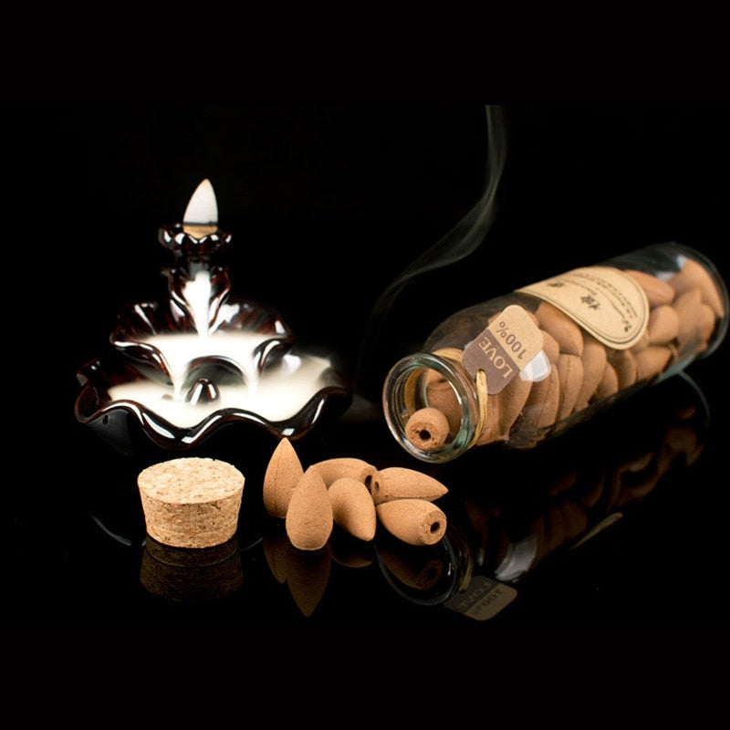 【彩のコーン香 Coloful Incense Cone】中国お香 コーンタイプ アロマ インセンス 雑貨 癒し 瞑想 ヨガ リラックス