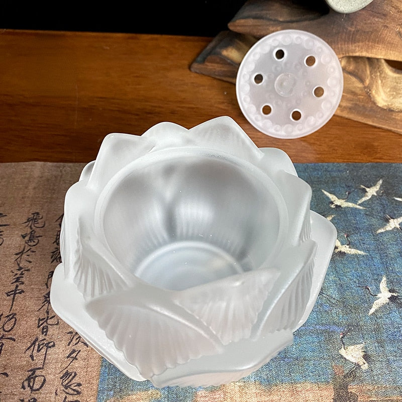 瑠璃の蓮 Lotus lapis Incense Holder】中国お香 硝子 お香立て 癒し 瞑想 ヨガ リラックス – 世界のお香