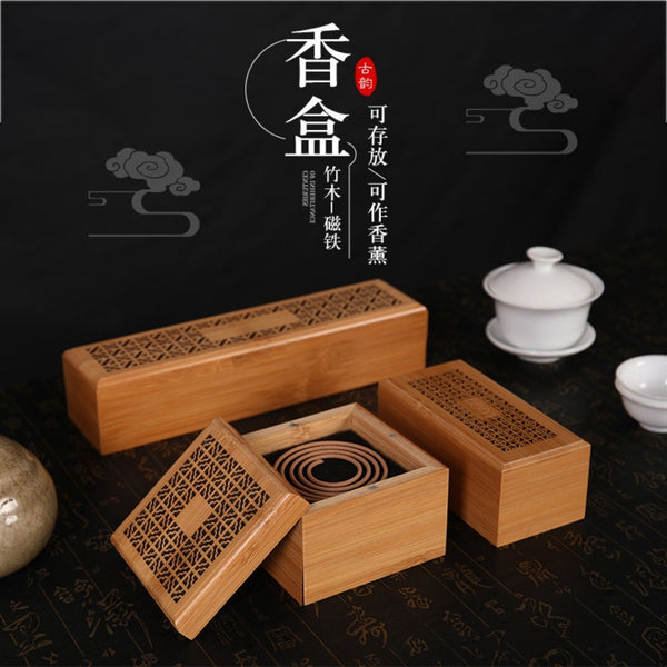 禅香の木箱 Wood box Insence holder】お香 香炉 木 シック アロマ