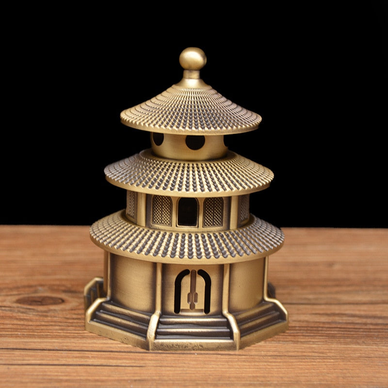 【仏寺の香 Buddhist temple Incense Holder】中国お香 建物 塔 寺 お香立て 癒し 瞑想 ヨガ リラックス ギフト