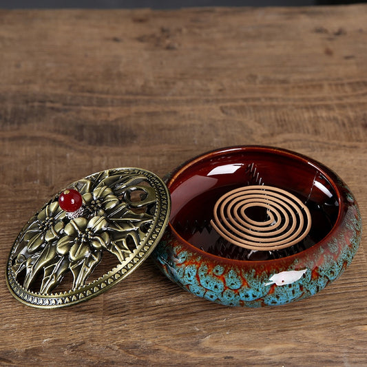 【孔雀の香】Peacock incense burner 中国お香 香炉 お香立て 癒し 瞑想 ヨガ リラックス ギフト